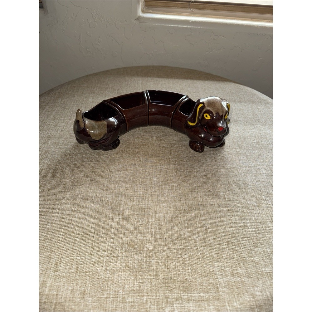 Vintage MCM 4PC Dachshund Party/Snack Set - NICE~ Customizable - Picture 2 of 4